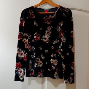Black velvet Vince top